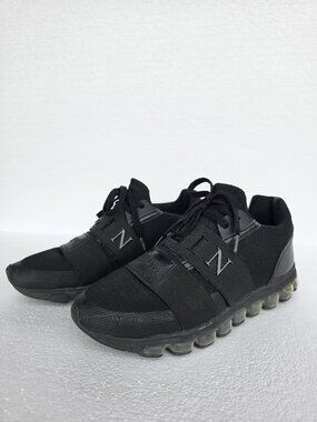 Philipp Plein Men’s Black Mesh Strap Sneakers Bubble Sole Lace Up Designer Shoes